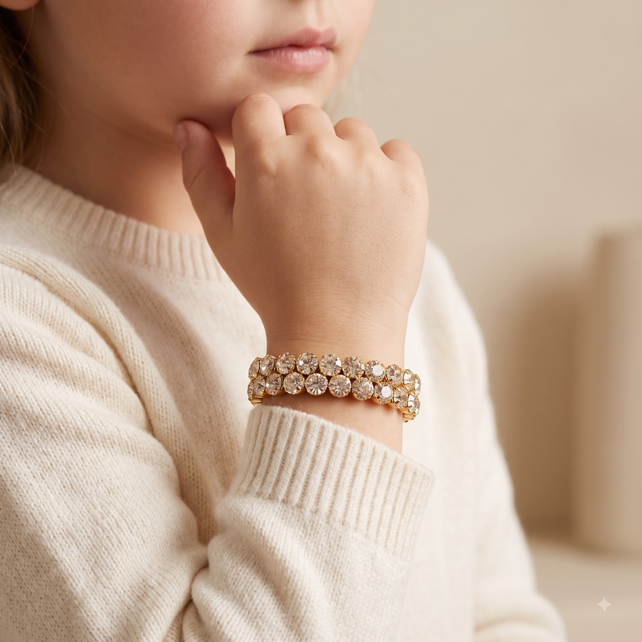 Diamond spiral kids braclate