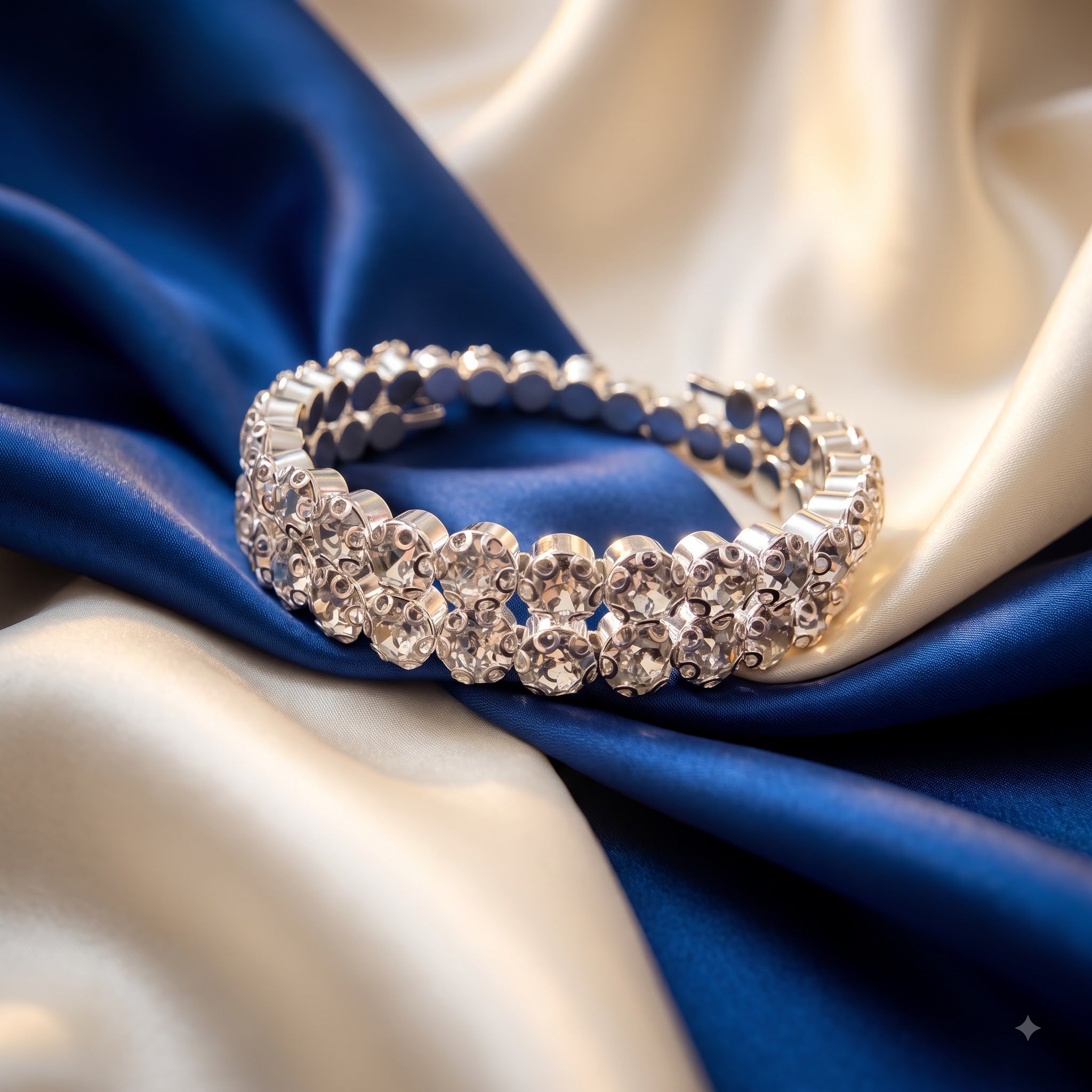 Diamond spiral bracelet