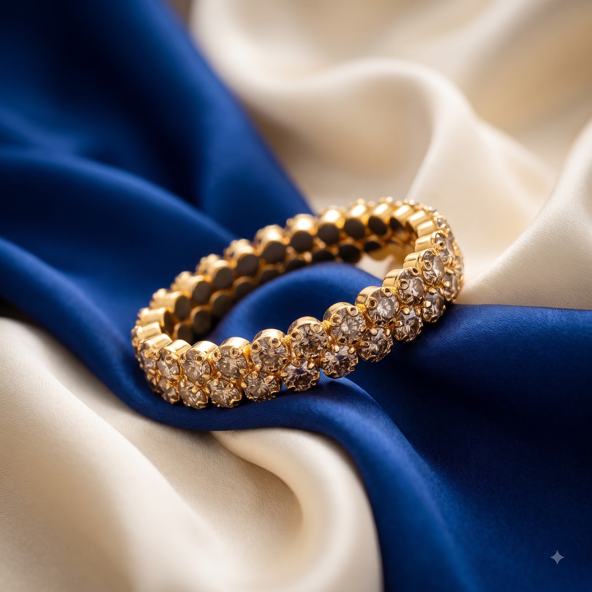 Diamond spiral bracelet