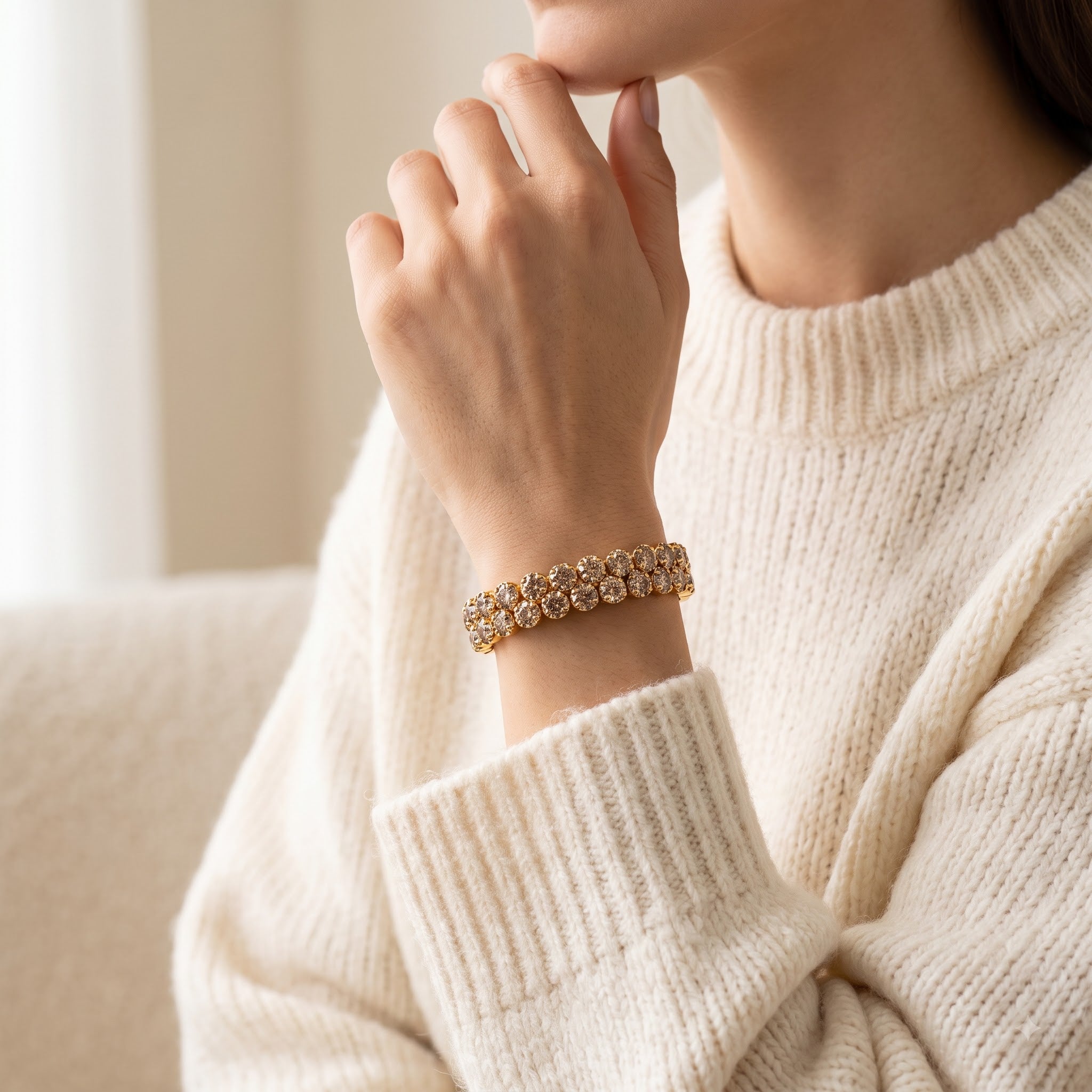 Diamond spiral bracelet