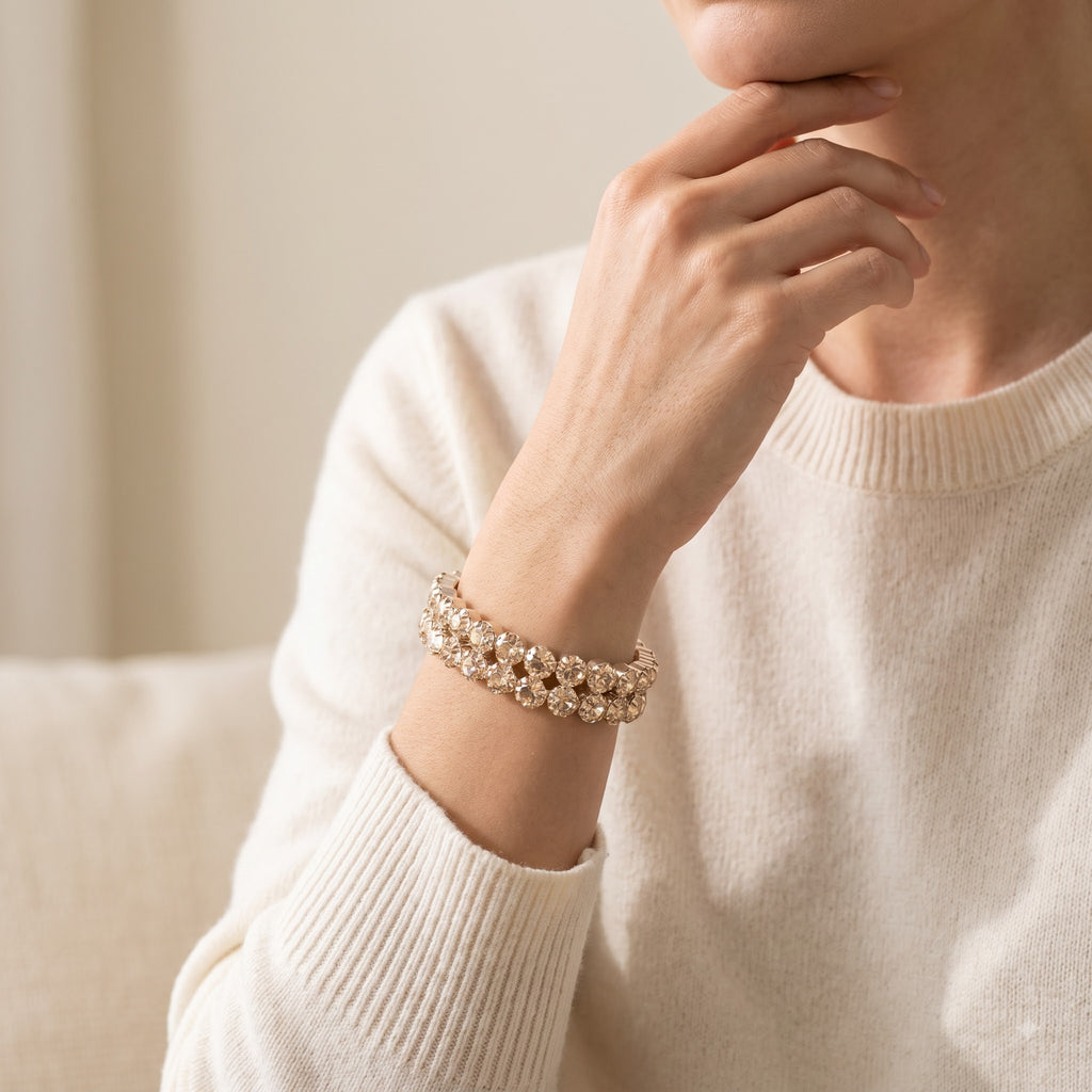 Diamond spiral bracelet