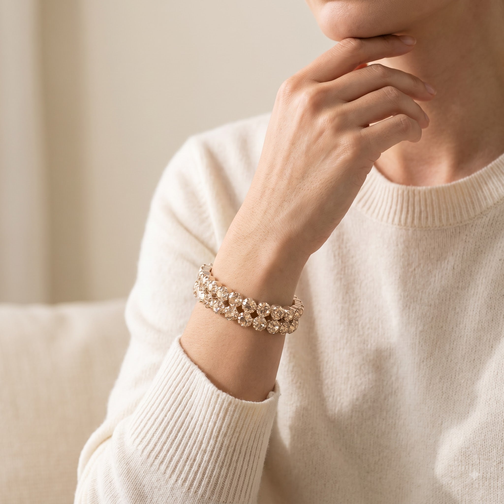 Diamond spiral bracelet