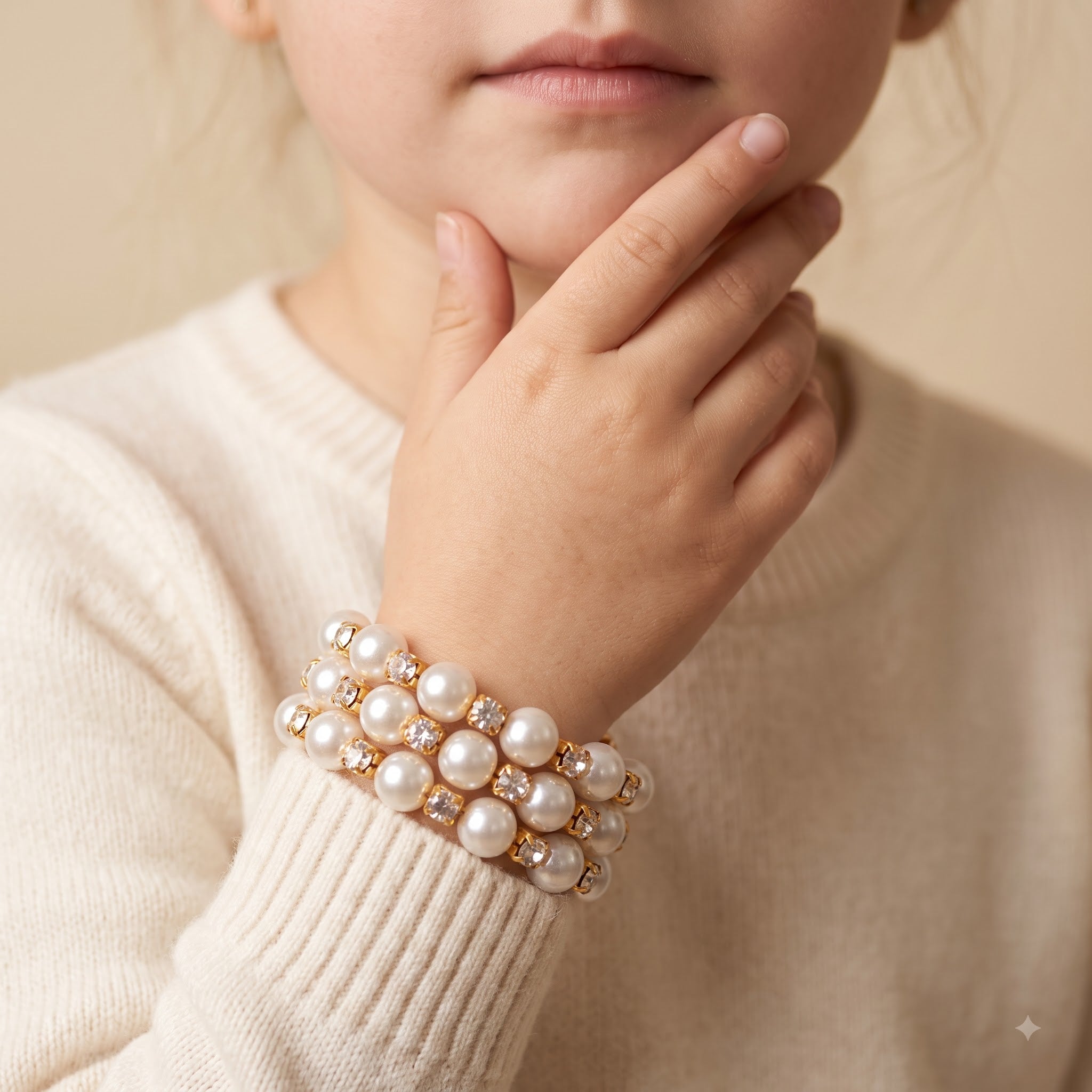 Pearl spiral kids bracelet