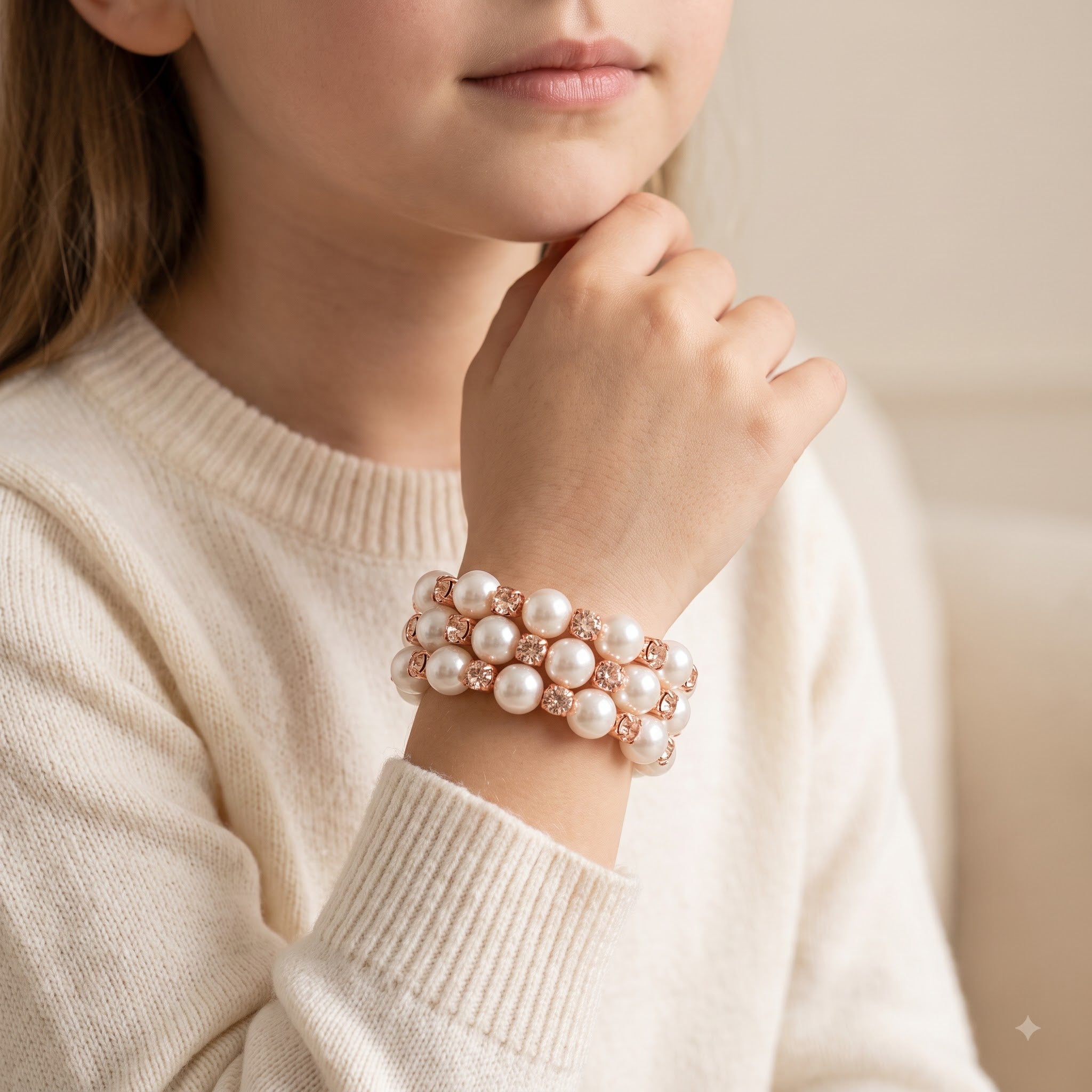 Pearl spiral kids bracelet