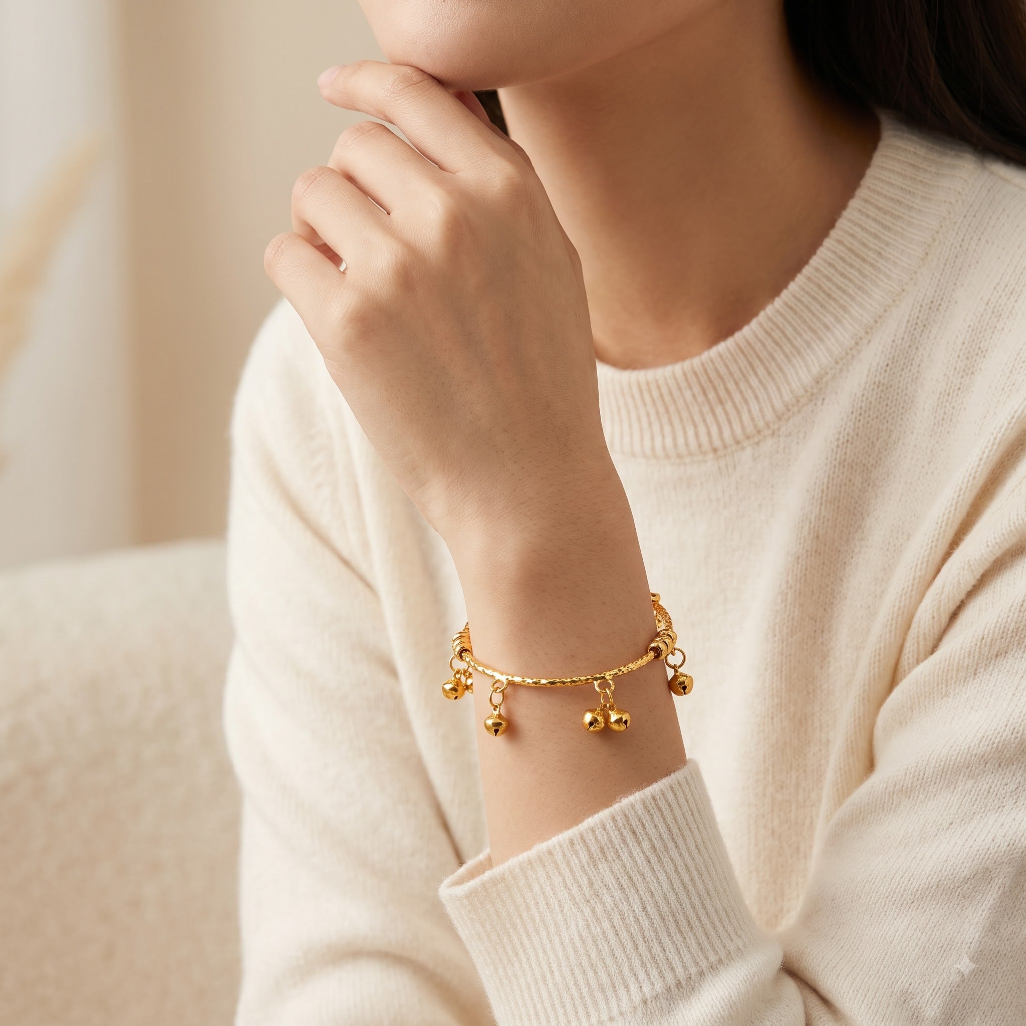 Gold ghughri bracelet