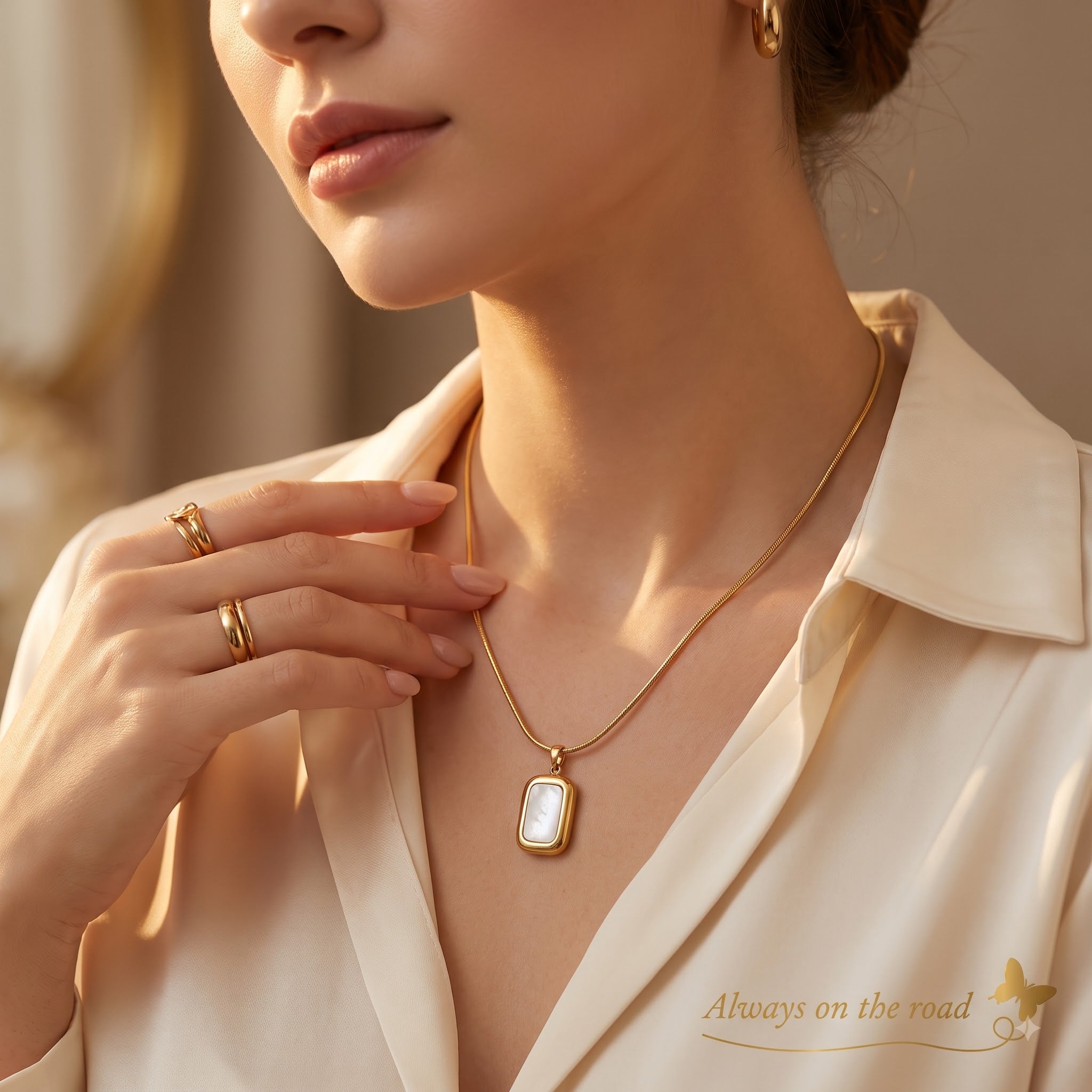 Locket necklace with chain