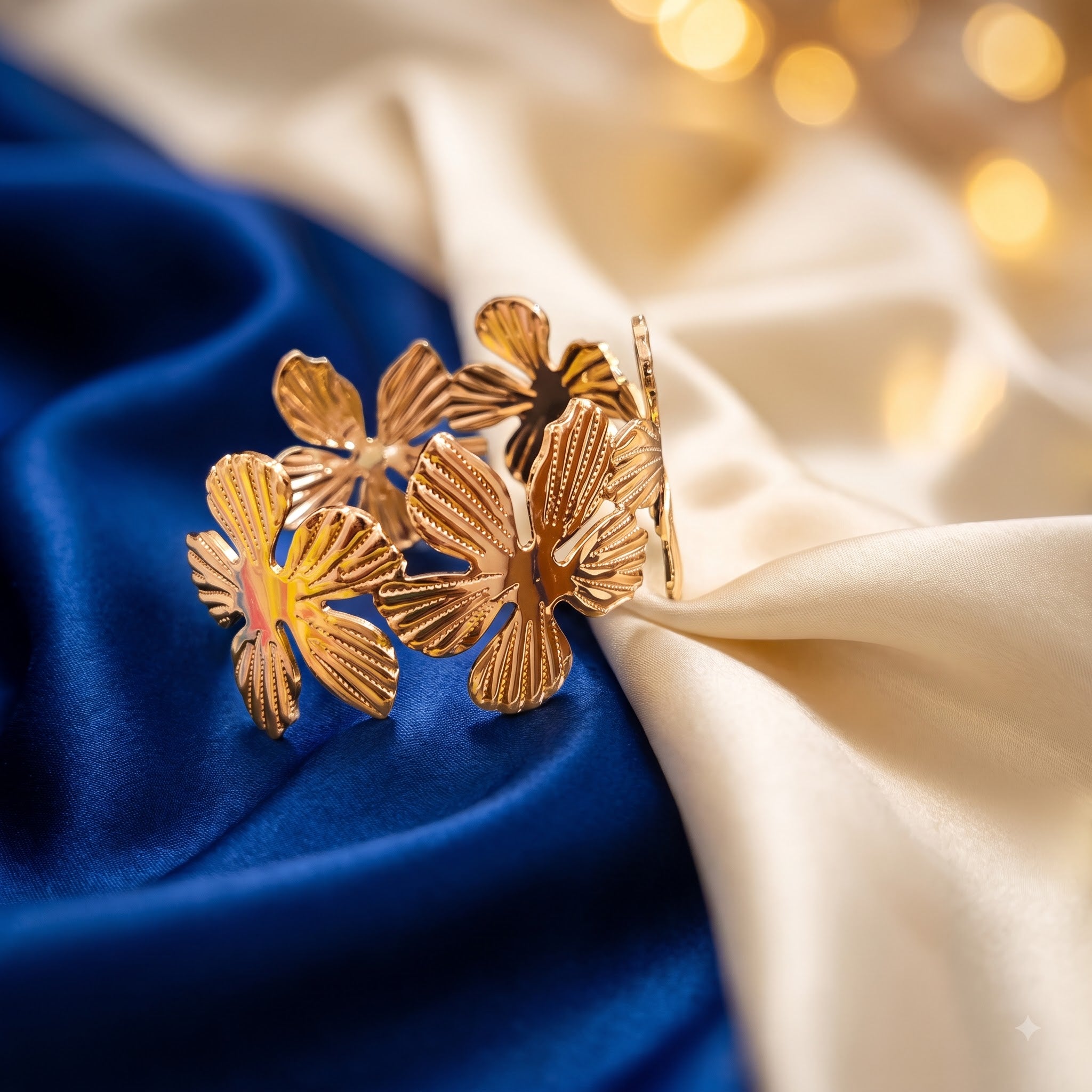 Gold cuffs brecelet