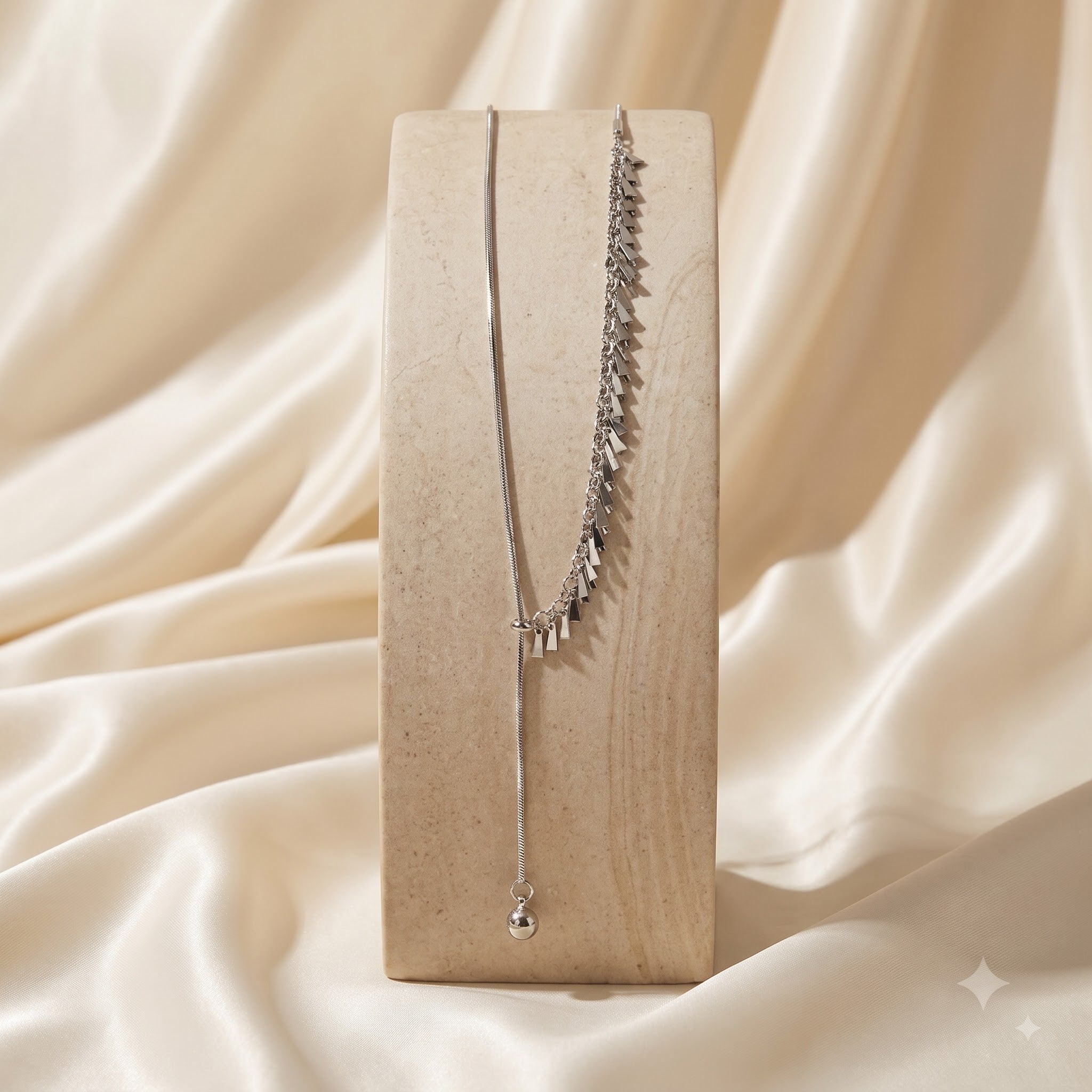 Silver western necklace