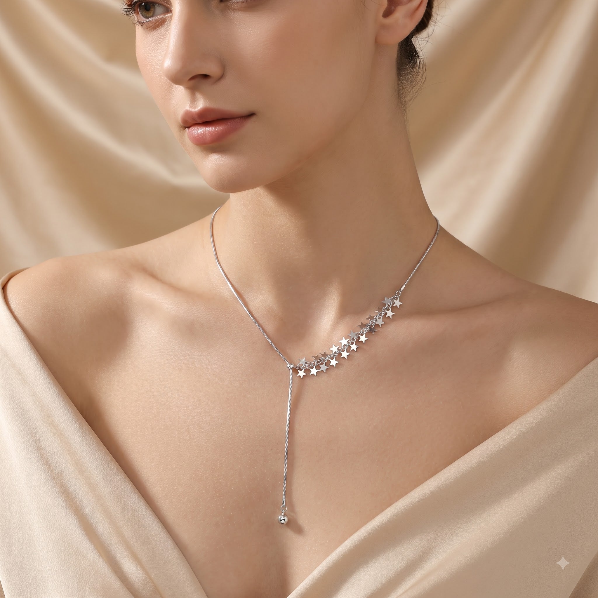 Silver western necklace