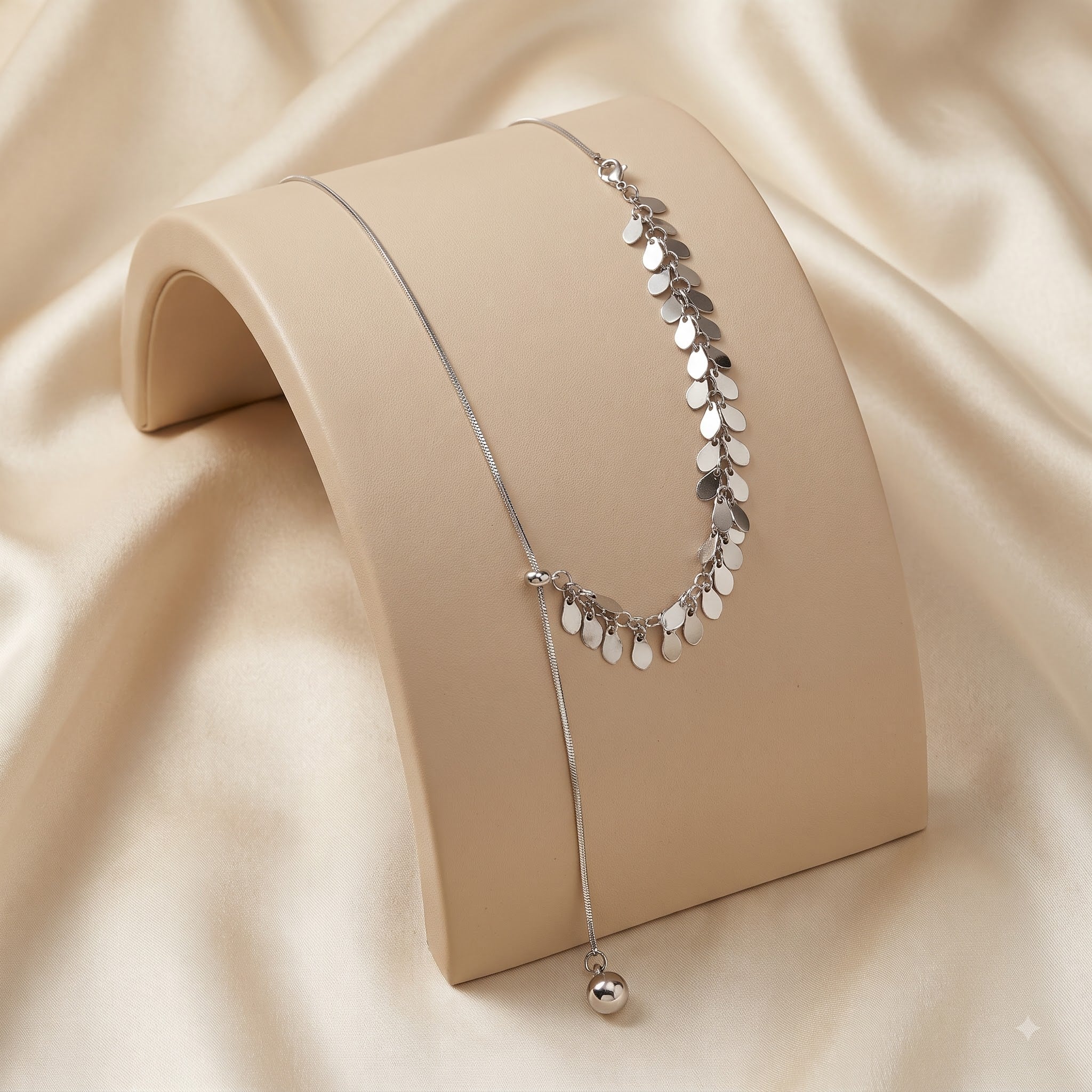 Silver western necklace