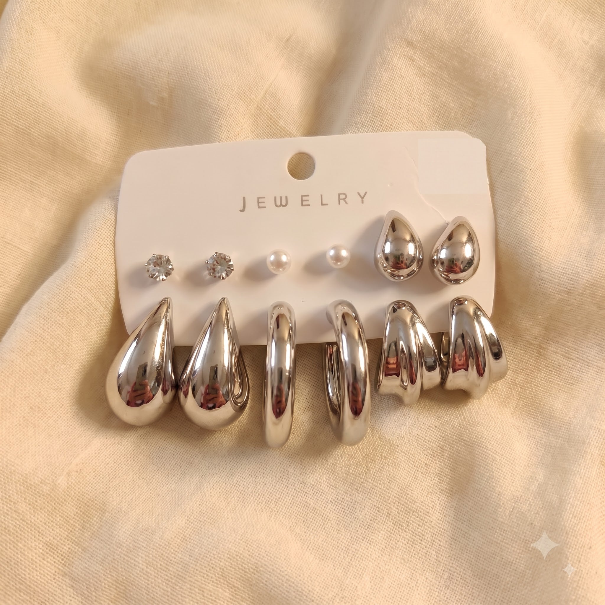 Six stud earrings Combo
