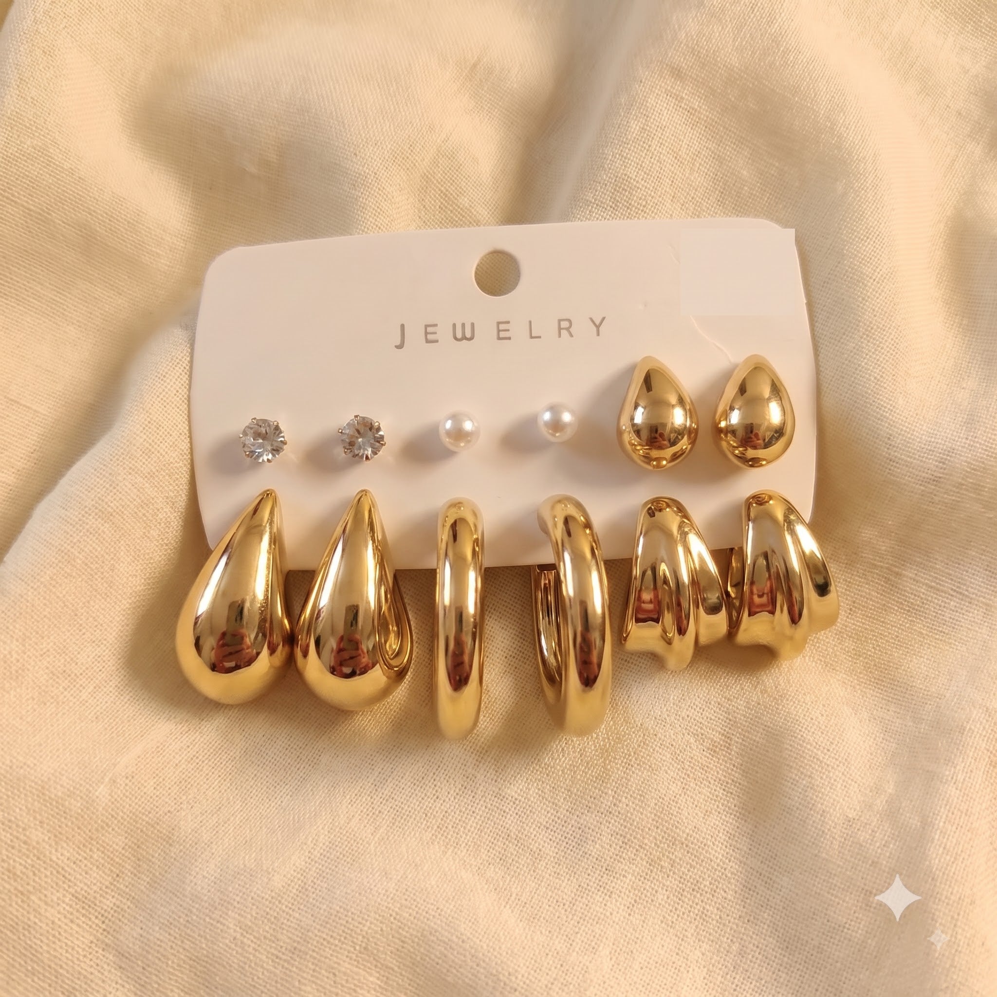 Six stud earrings Combo
