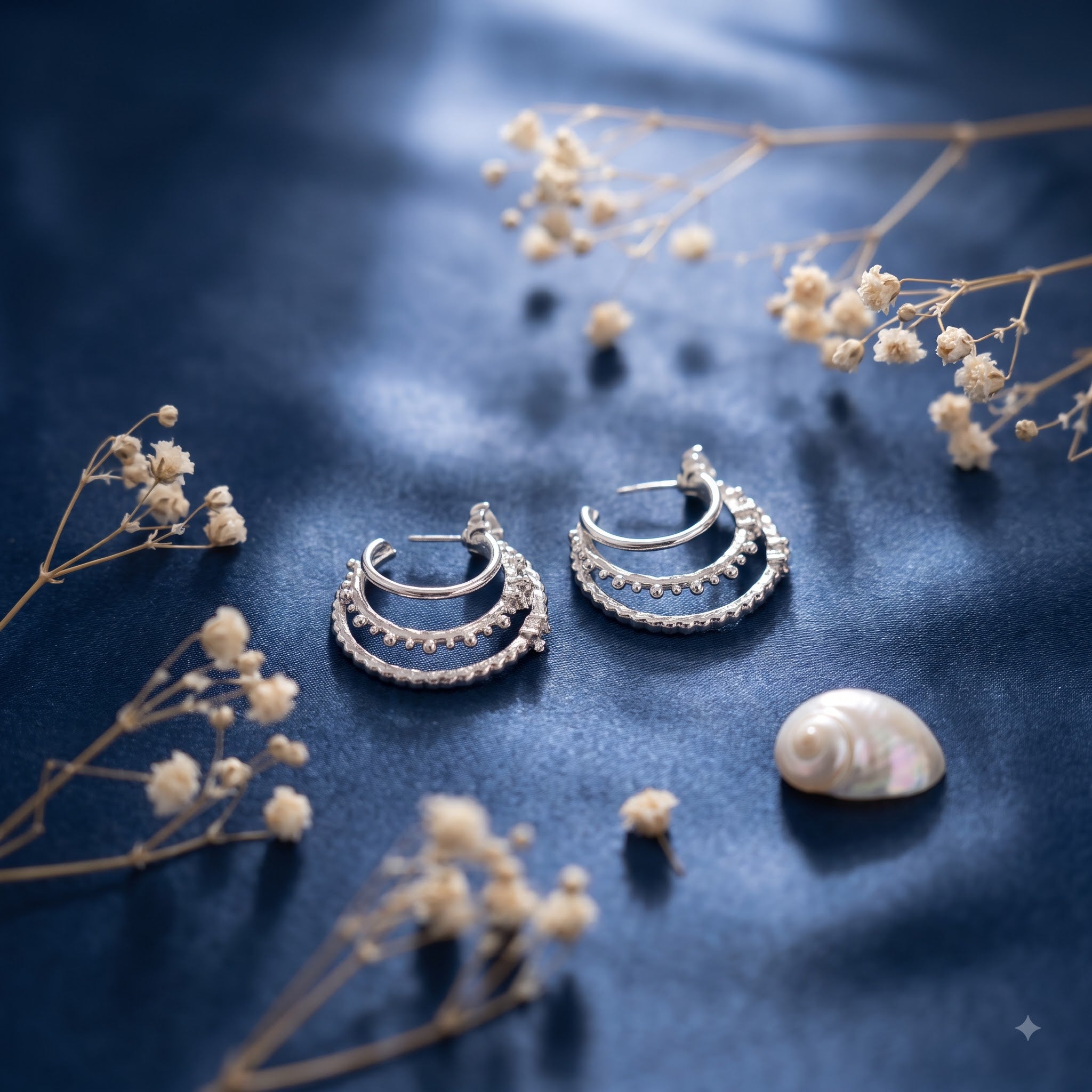 Multi layered gold hoops