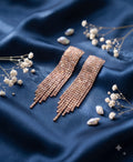 Cascade tassel drop rhinestone earring