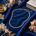 Elegant rose gold snake chain