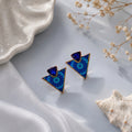 Tringular shaped epoxy  earring