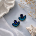 Half circled epoxy earring