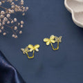 Delicate butterfly with stone earring