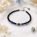 Evil eye and black crystal bracelet