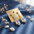 Pearl drop multi strand earring
