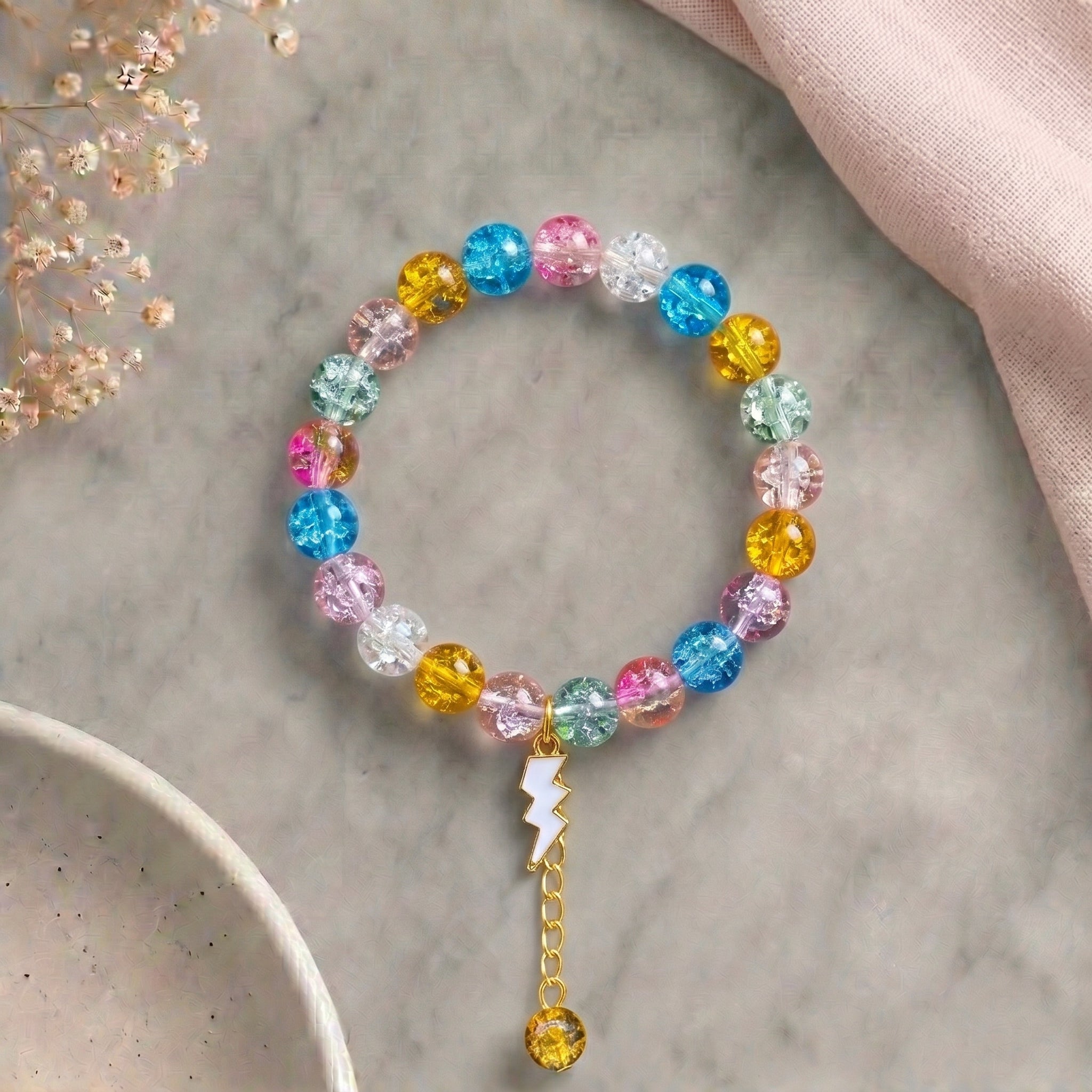 Multy crystal stretch bracelet