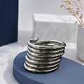 Spiral gold pipe bracelet