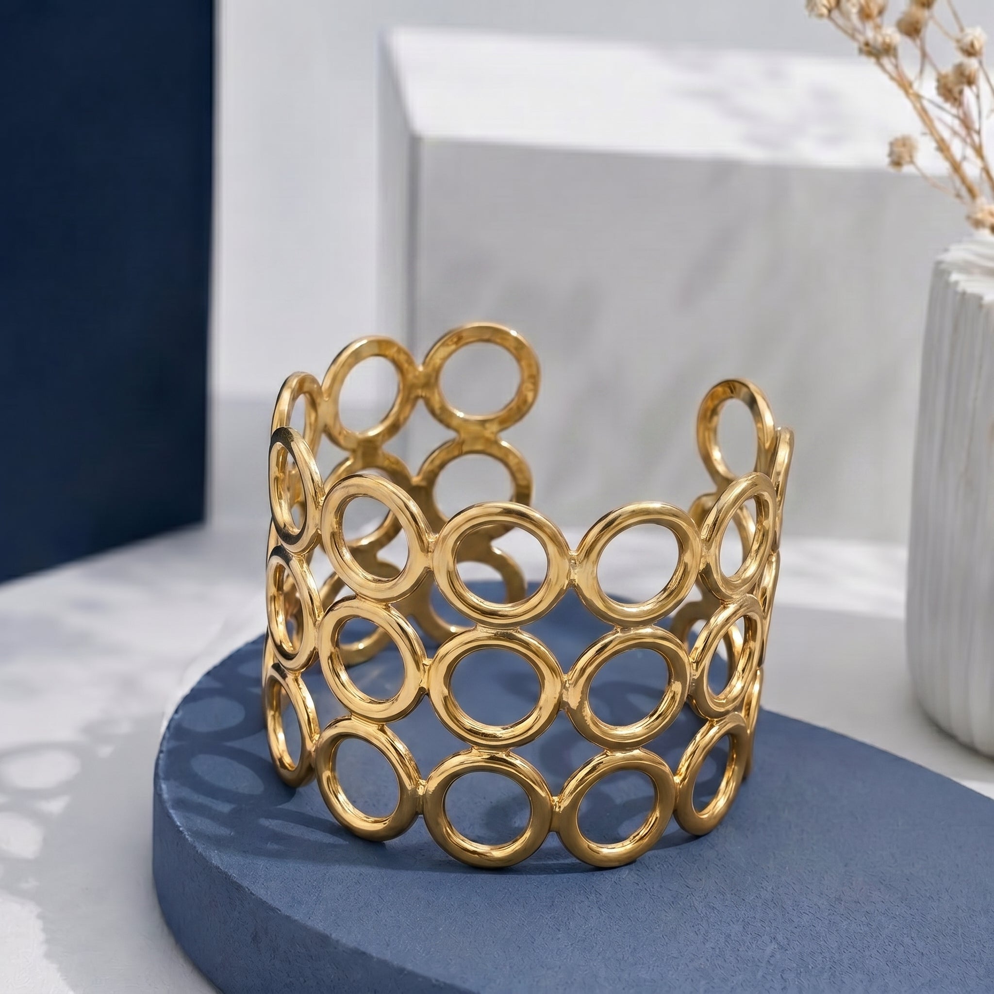 Gold cuff bracelet
