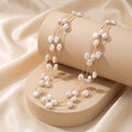 Triple layered pearl necklace
