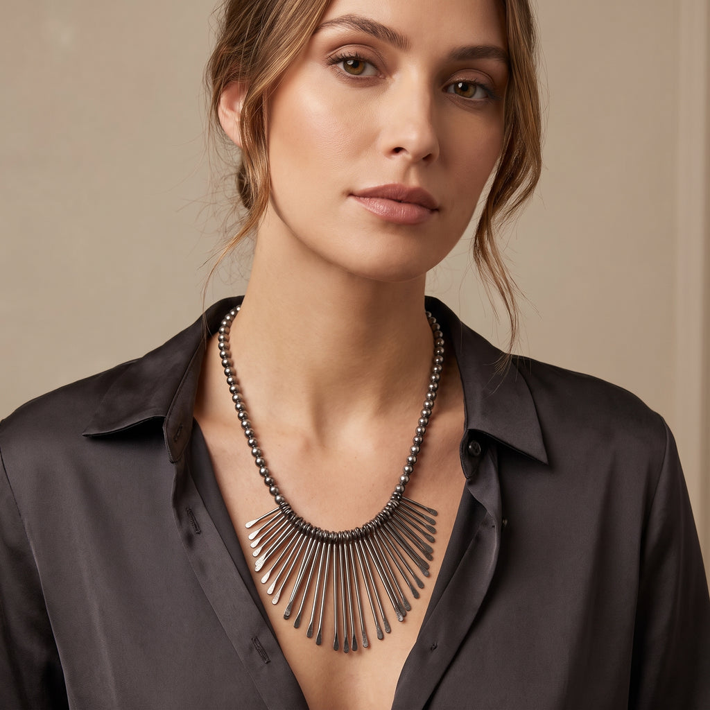 Cascanding charm design necklace