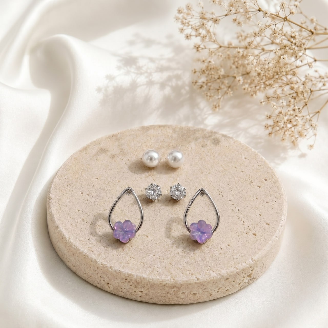 Tear drop shape earring combo