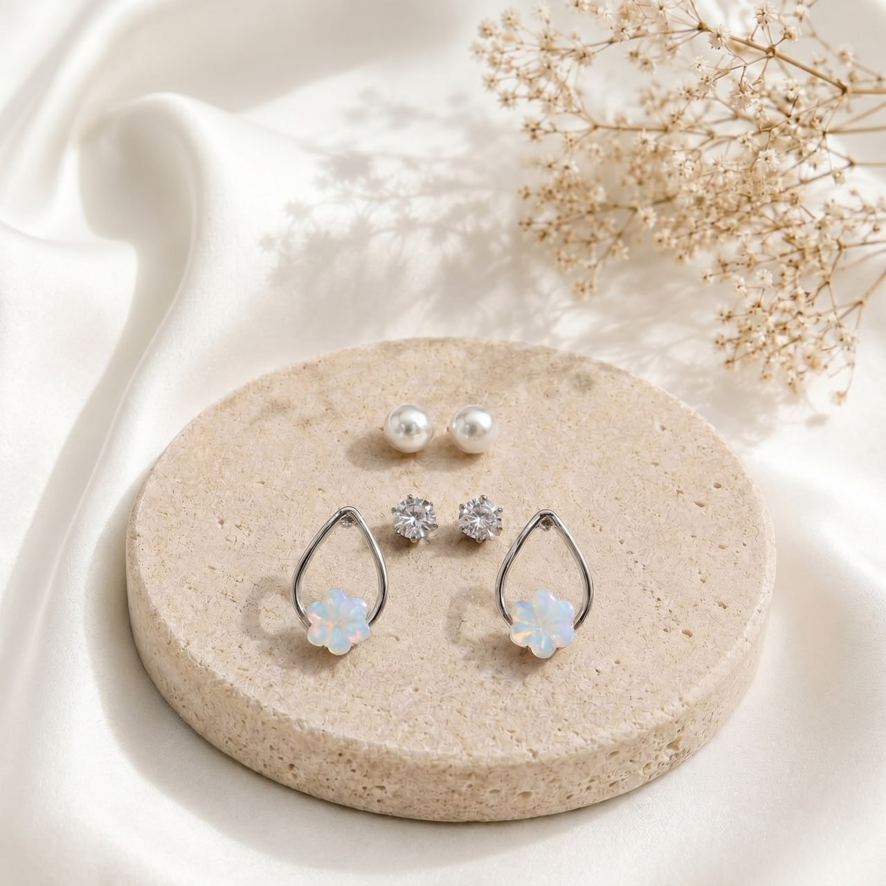 Tear drop shape earring combo