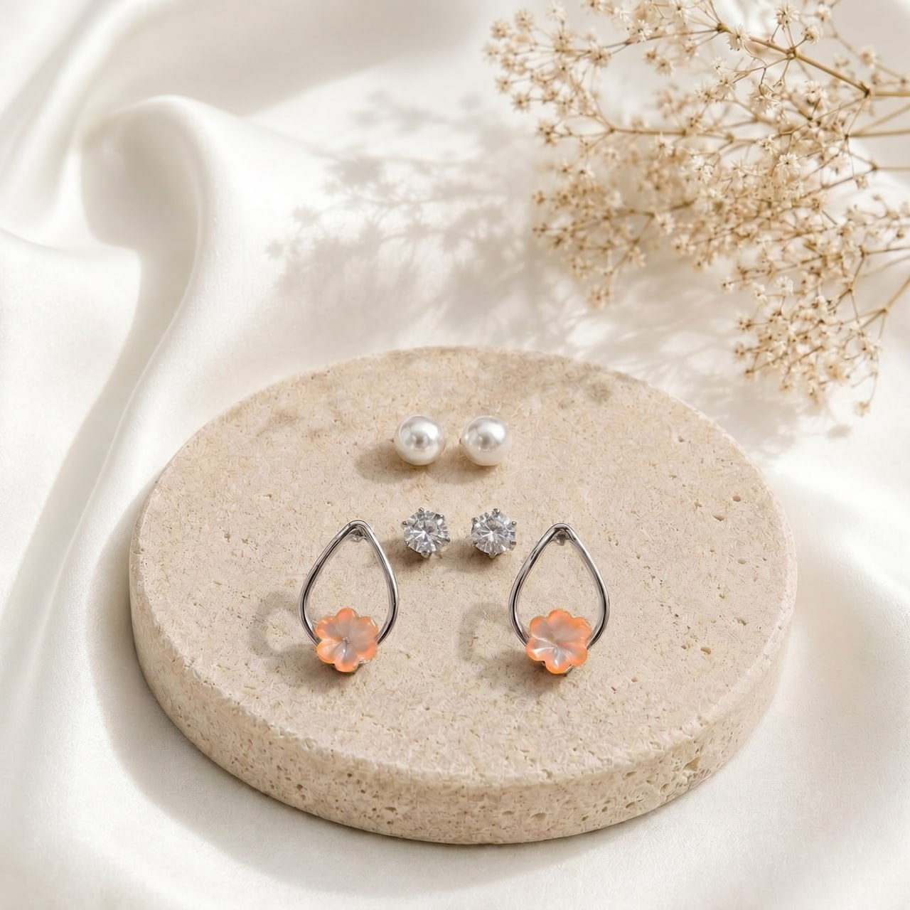 Tear drop shape earring combo