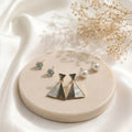 Geometric tringular dangles earring combo