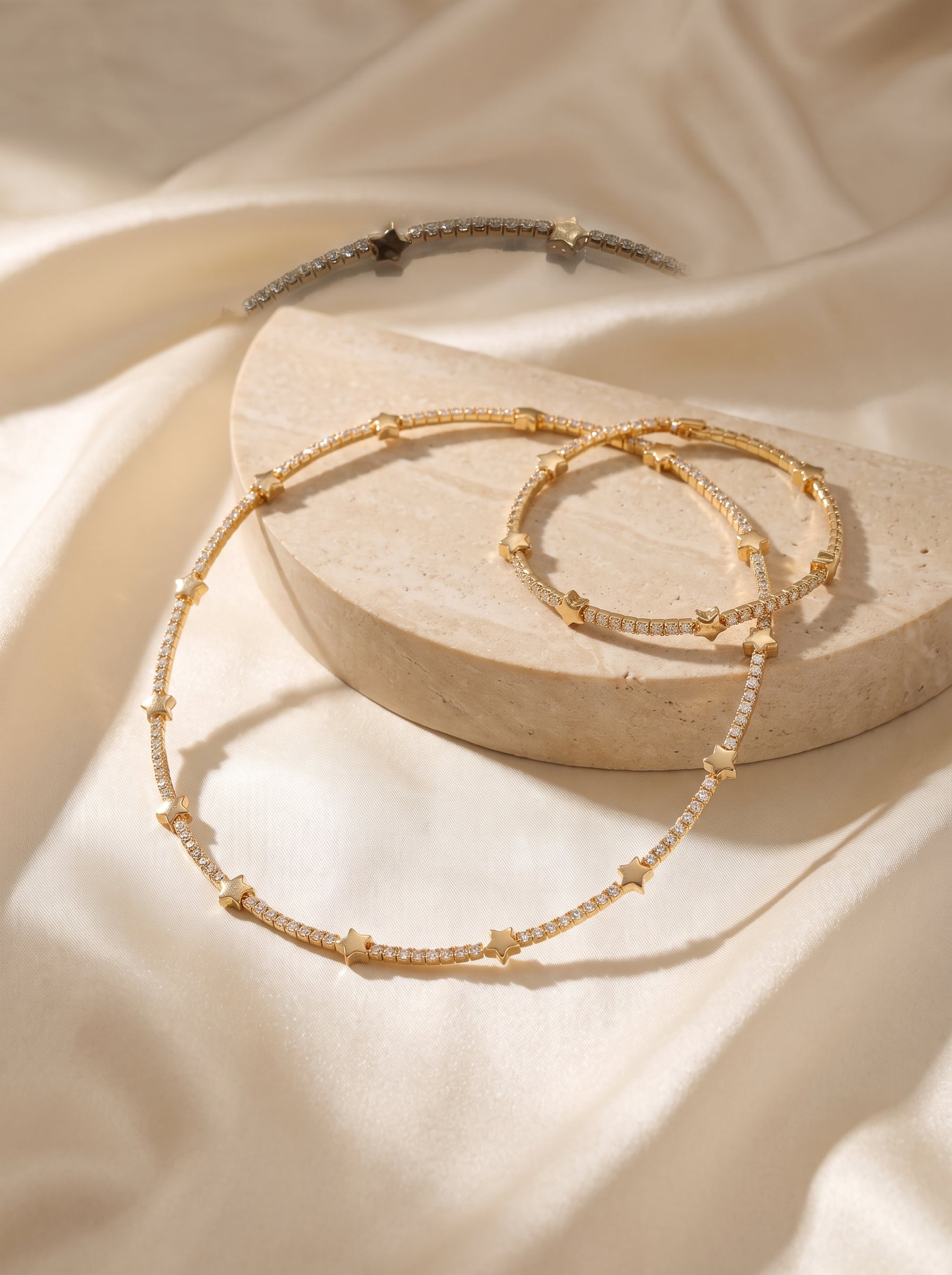 Diamond chocker and braclate combo