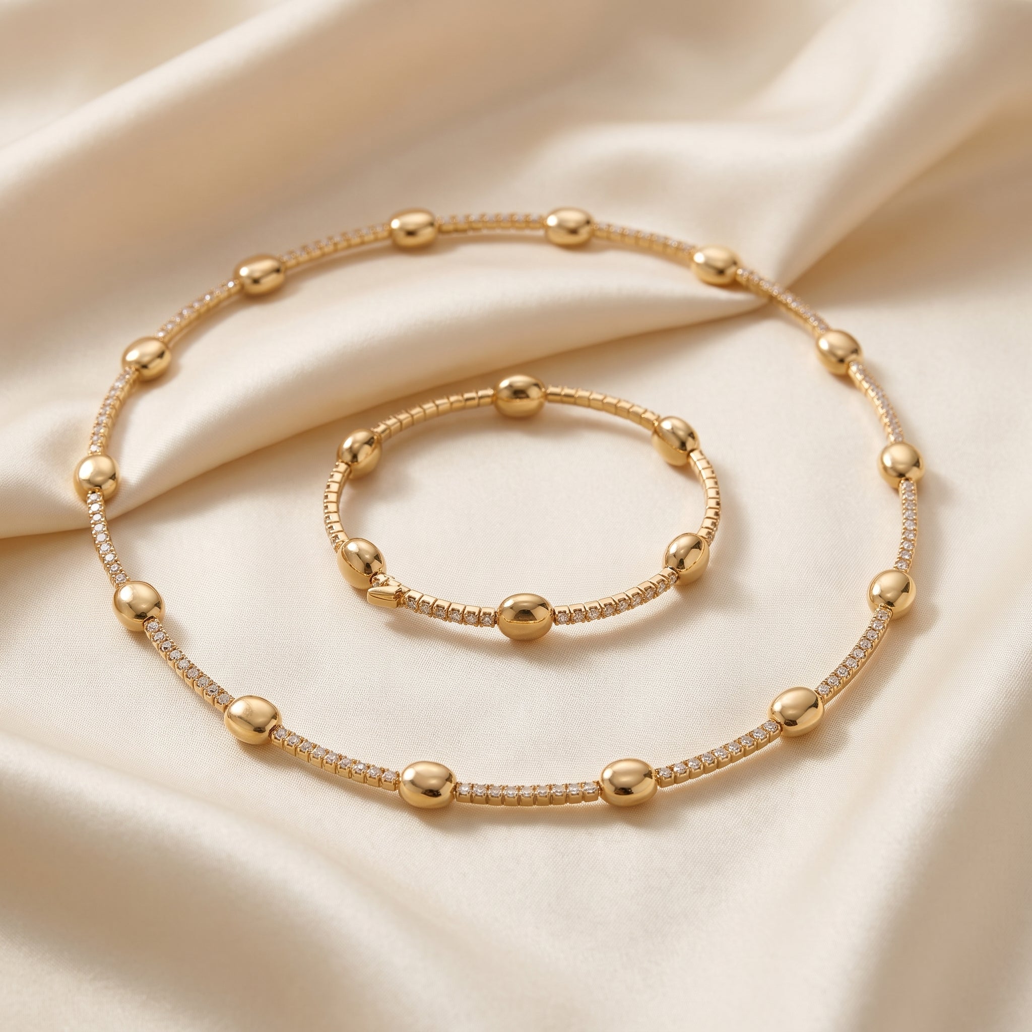 Diamond chocker and braclate combo