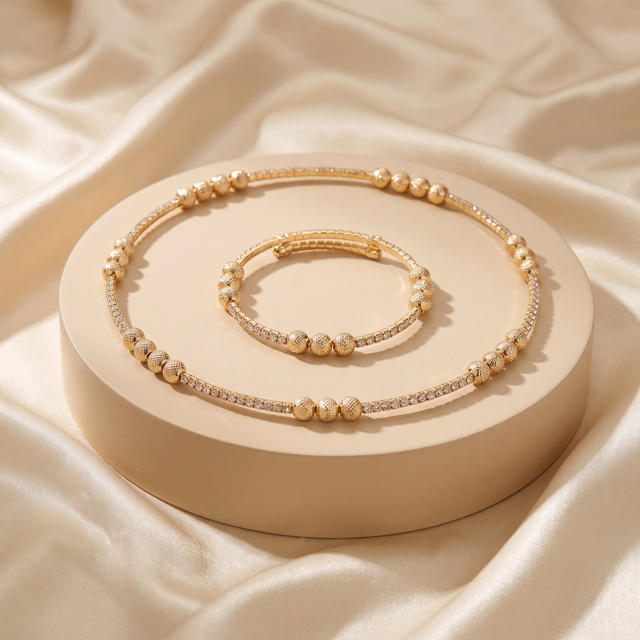 Diamond chocker and braclate combo