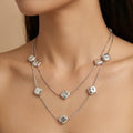 Square white pearl necklace