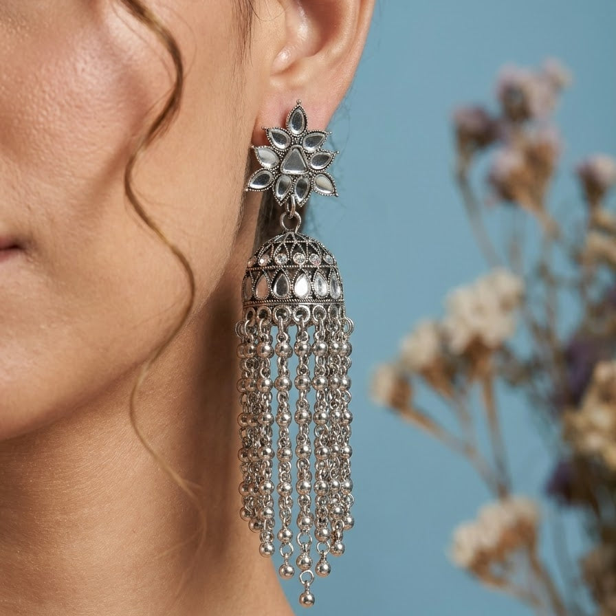 oxidised jhumkas earring