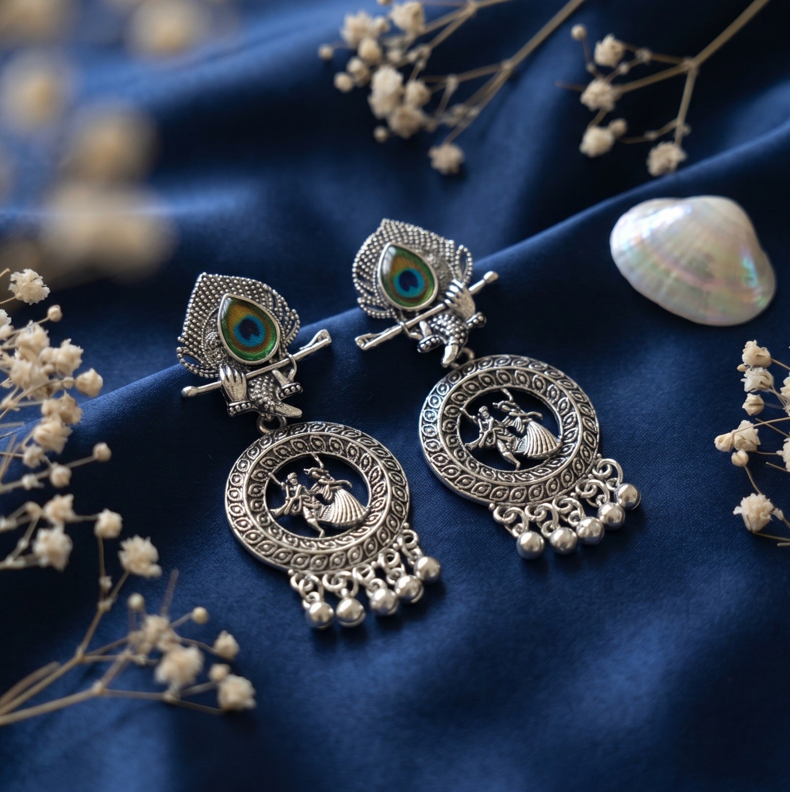 Peacock Bloom Earrings