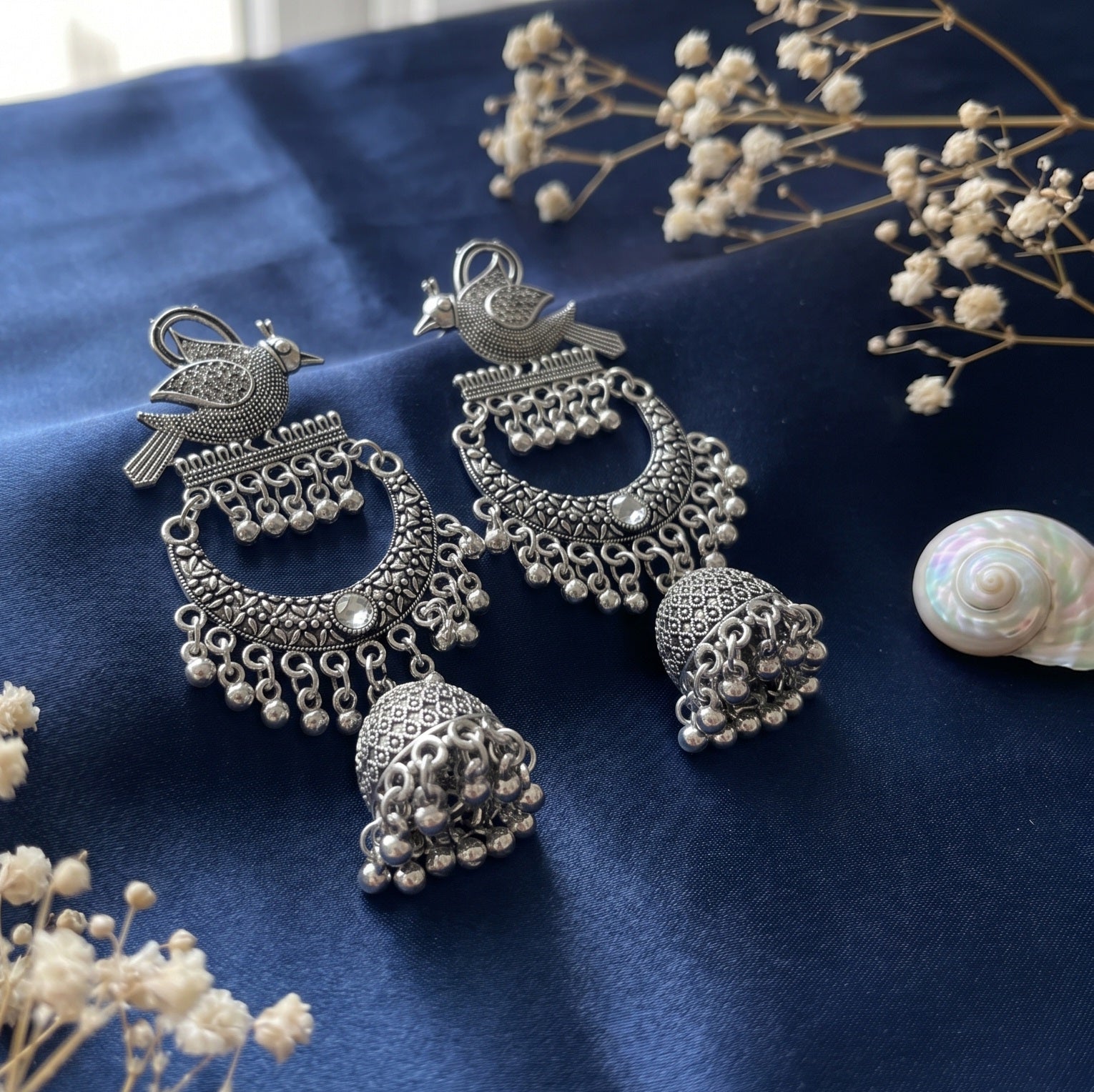 Bird Jhumkas Earrings