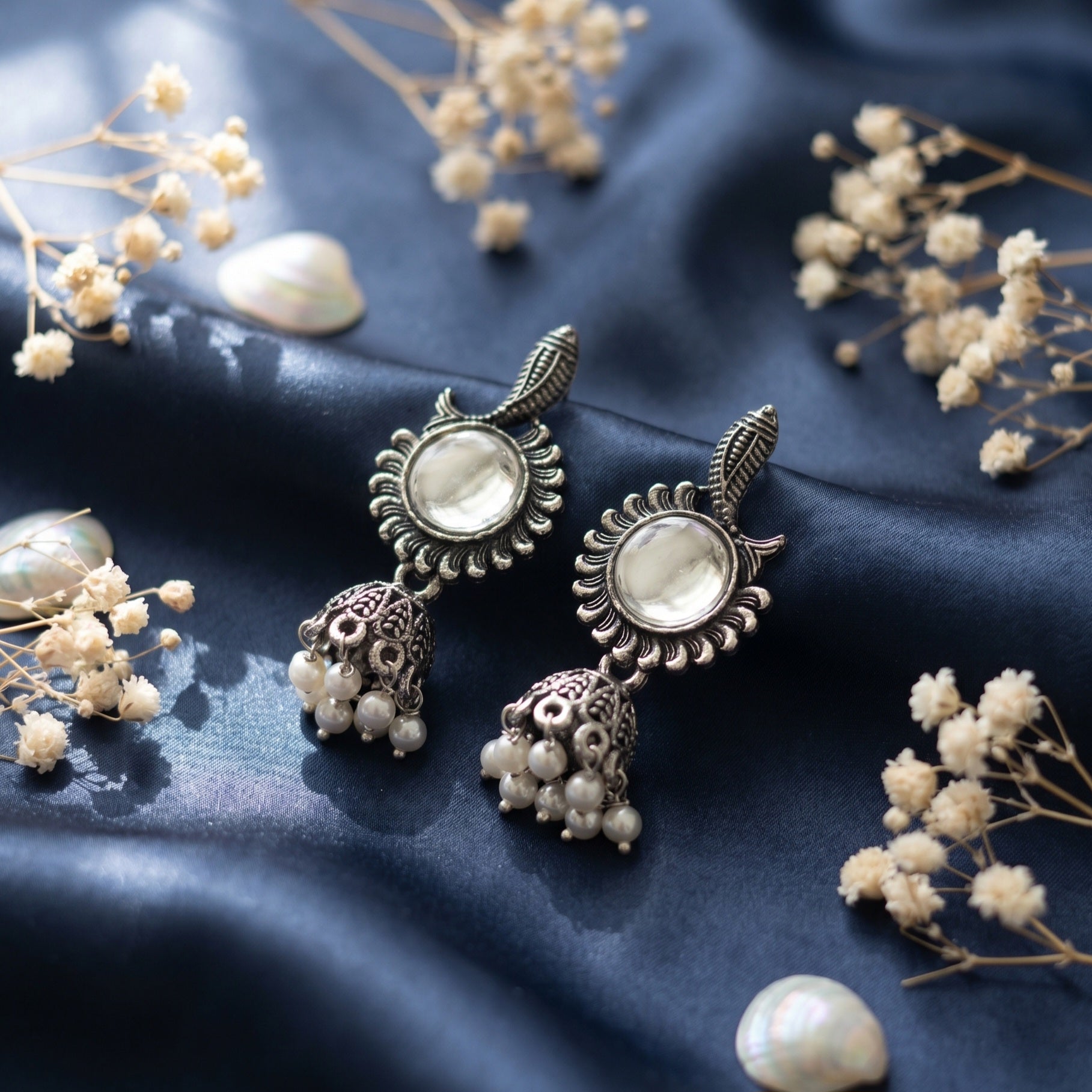 Mirror Look Jhumkas Earring