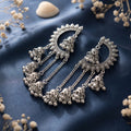 Ear Shaped Oxidised Earrings