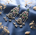 Royal oxidised Chandbali Earrings