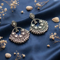 Moonlit Mirror Chandbali Earrings