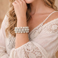 Triple line pearl bracelet