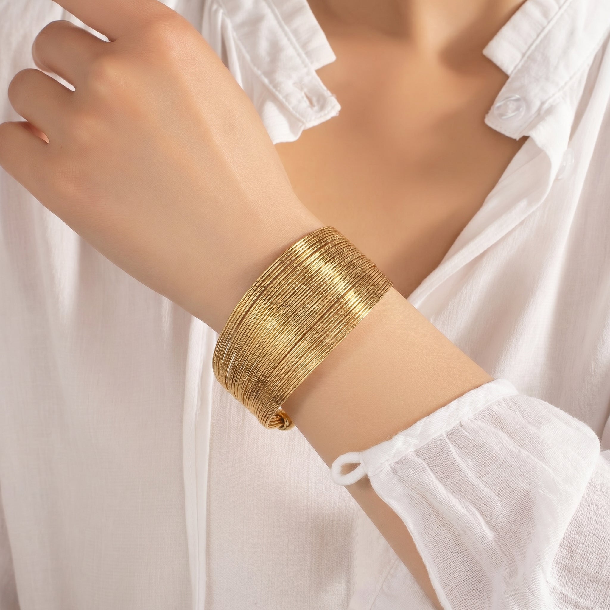 Bangle style cuff bracelet